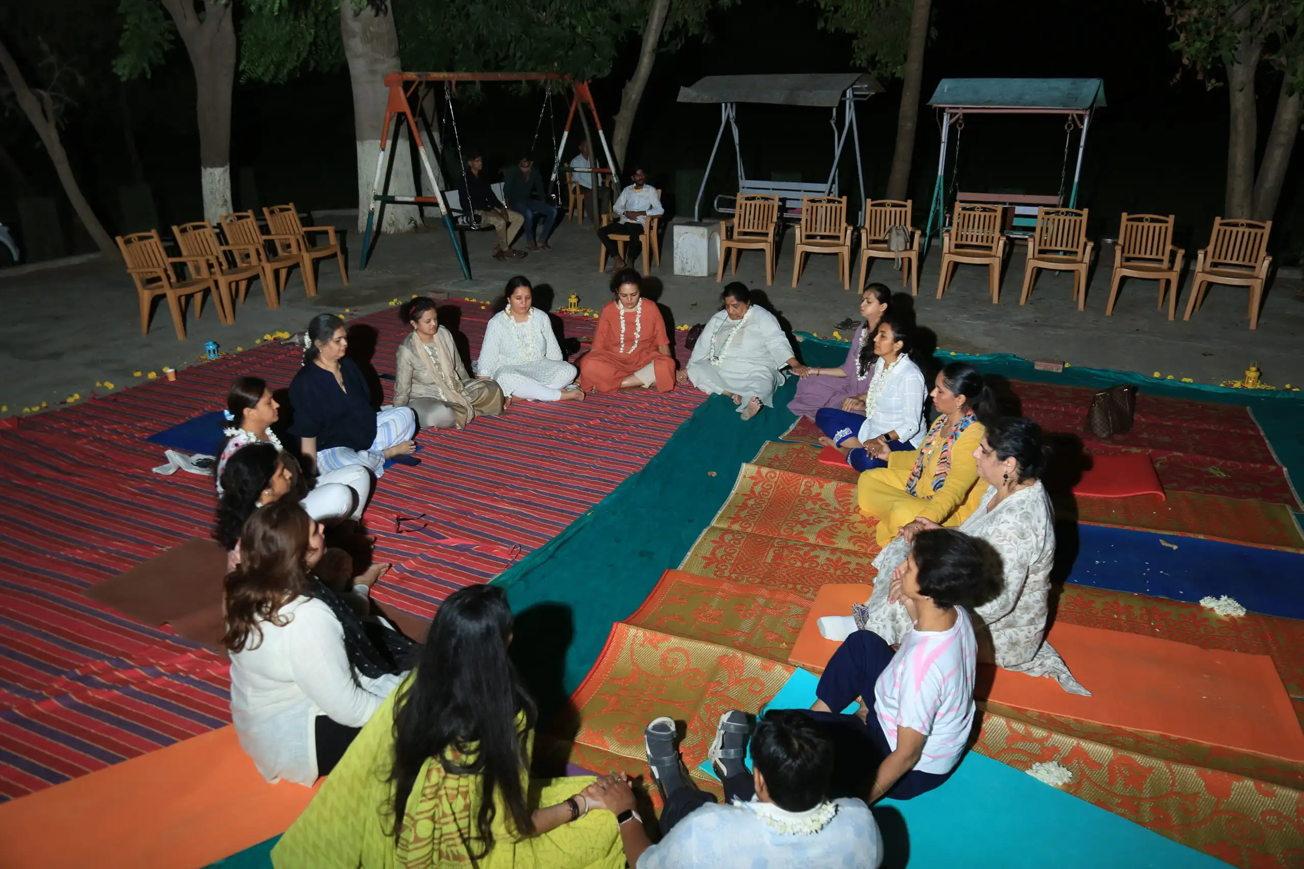 Spiritual retreats group meditations